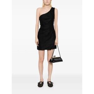 REFORMATION Women's Ciro Linen Mini Dress size 0 NWT Black